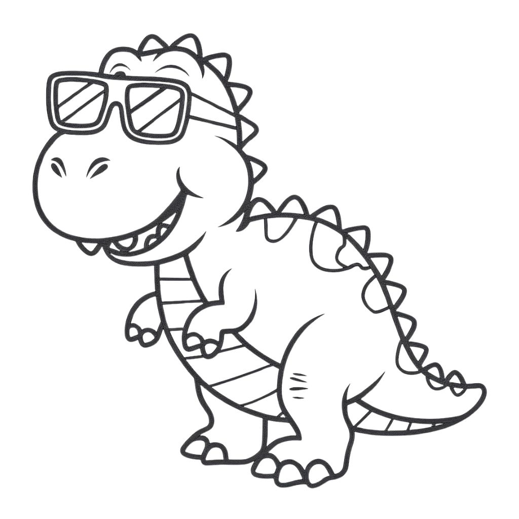 34 恐竜 塗り絵 カワイイ 無料, image size:1024x1024