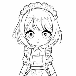 ぬりえ 女の子 チビ
