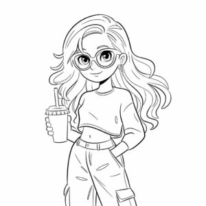 ぬりえ 女の子 ダウンロード