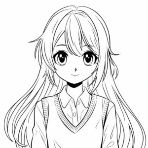 ぬりえ 女の子 可愛らしい