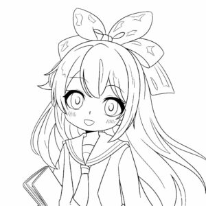 ぬりえ 女の子 キュート