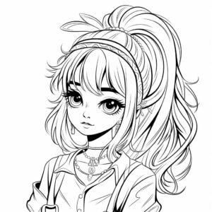ぬりえ 女の子 手軽