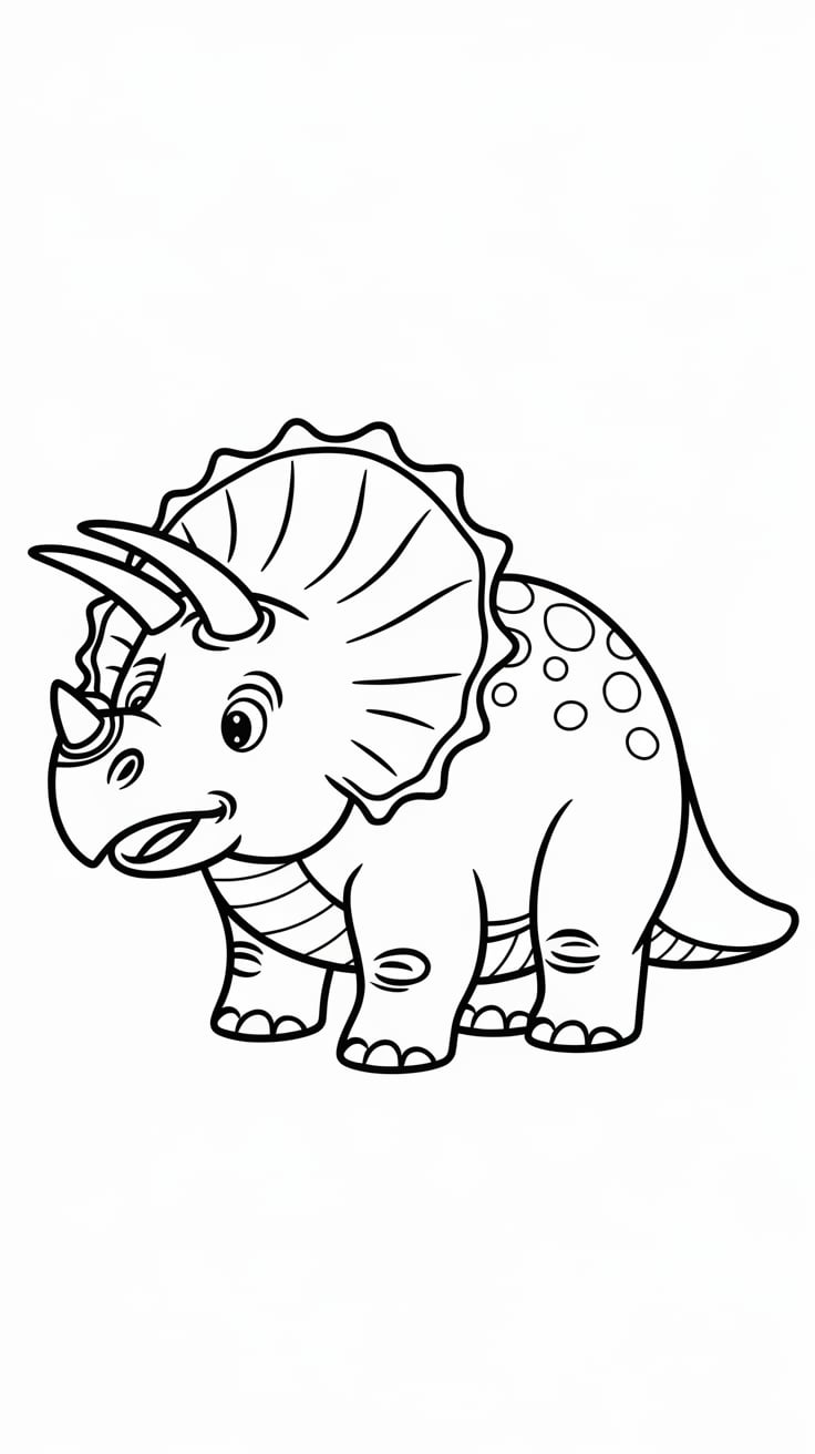 34 恐竜 塗り絵 カワイイ 無料, image size:736x1312