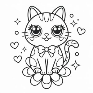 シロクロ-アニメ-ネコ-ぬりえ
