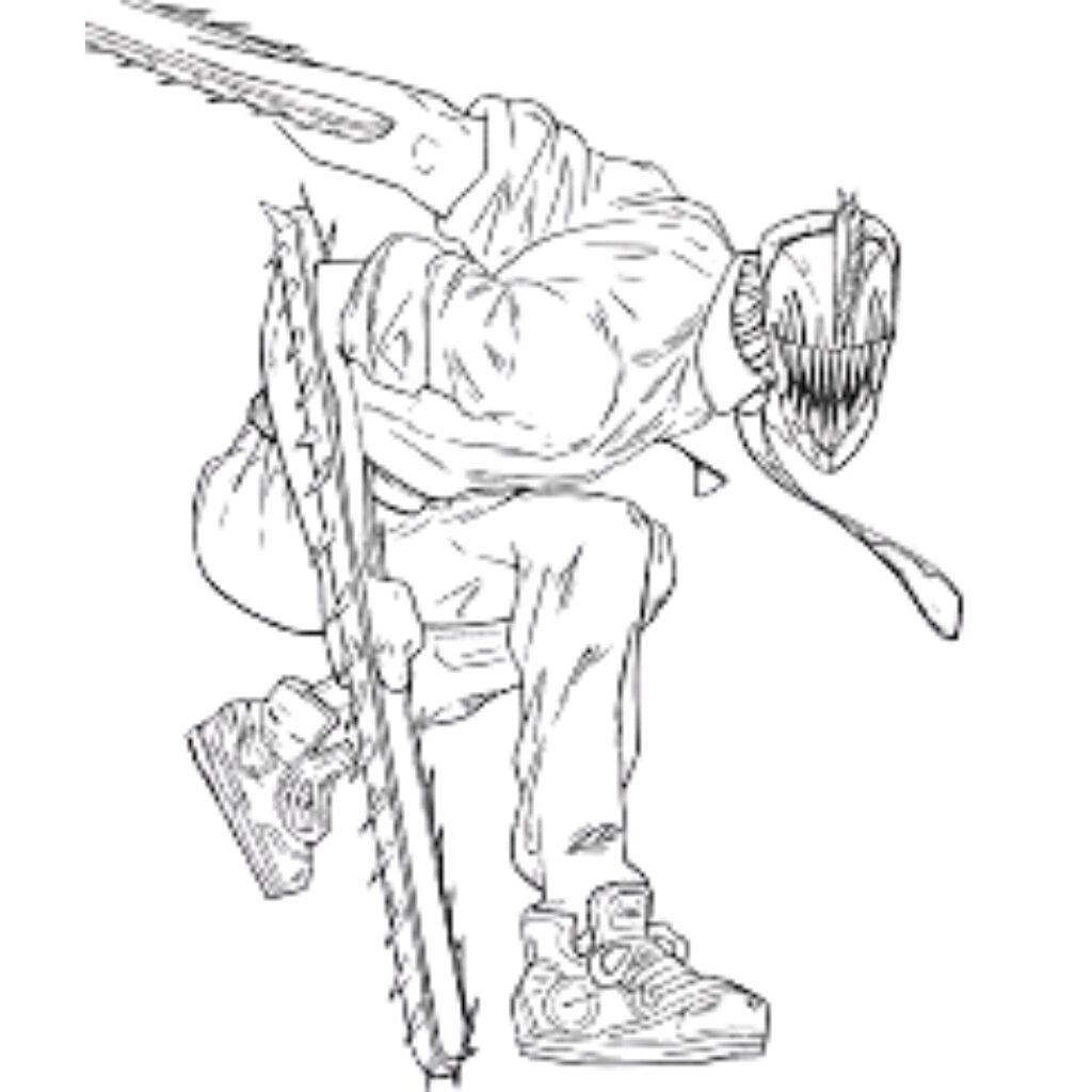 チェンソーマン塗り絵 無料 2025 チェンソーマンレゼイラスト 色なし 色紙