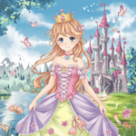 アニメ塗り絵 女の子