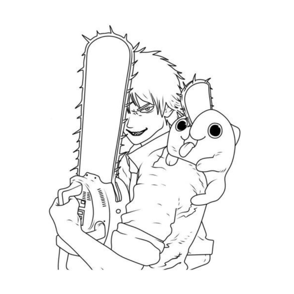 チェンソーマン塗り絵 無料 2025