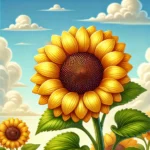 ひまわりの塗り絵
