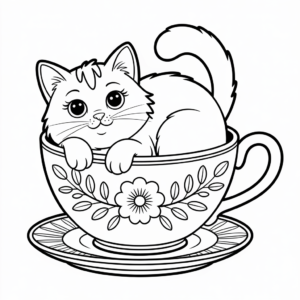 nurie kawaii fuwafuwa neko