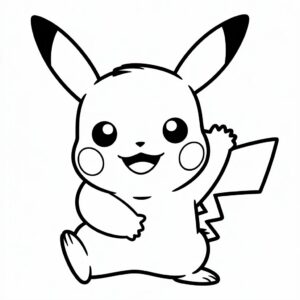 pikachuu nurie kantan dezain