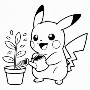 pikachuu nurie ouchi de purinto