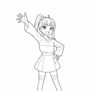 キュアスカイ ぬりえ プリント