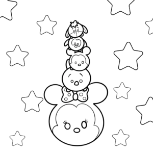 ツムツム 塗り絵 子供用