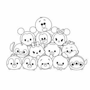 ツムツム 塗り絵 無料