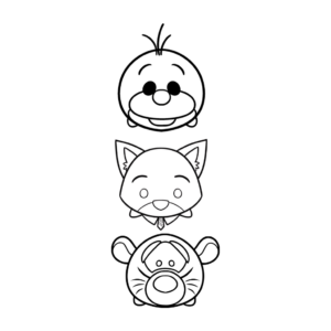 ツムツム 塗り絵 無料 素材