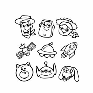 ツムツム 塗り絵 簡単 子供用