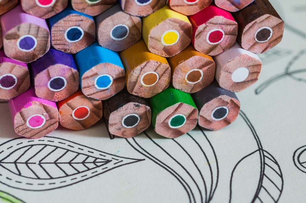 線画 塗り絵のスタイルと種類